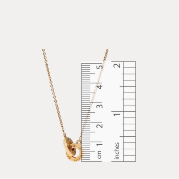 NWT Coach Interlocking Open Circle Pendant Necklace - Picture 5 of 6